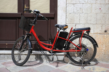 Fototapeta na wymiar Electric bike on the street