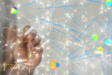 Business intelligence analyst dashboard on virtual