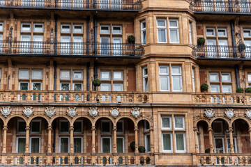 Window frame patterns of buildings in London