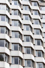 Window frame patterns of buildings in London