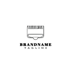 hair clipper logo cartoon icon design template black isolated vector illustration