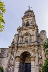 view of the historic church of San Miguel in the old town city center of Jerez