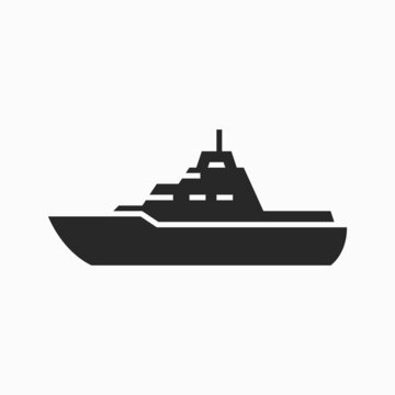 recommend clip art: warship icon. navy ship and military symbol. isolated vector image