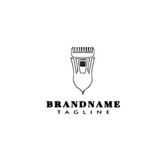 hair clipper logo cartoon icon design template black isolated vector illustration