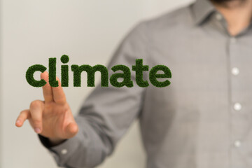 climate modern green 3d word