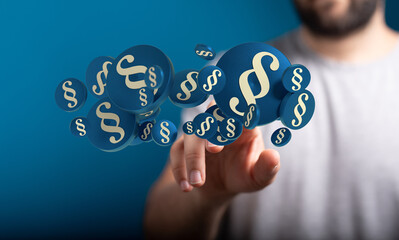 Law and justice concept digital