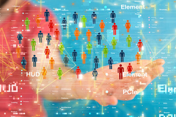 Global network. Blockchain. 3D illustration. Neural networks and artificial intelligence. Abstract