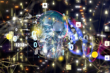 Fototapeta premium digital medical futuristic interface 3D rendering