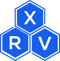 Obraz premium XRV letter logo design on White background. XRV creative initials letter logo concept. XRV letter design. 