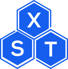 Obraz premium XST letter logo design on White background. XST creative initials letter logo concept. XST letter design. 