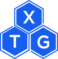 Obraz premium XTG letter logo design on White background. XTG creative initials letter logo concept. XTG letter design. 