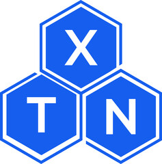 Fototapeta premium XTN letter logo design on White background. XTN creative initials letter logo concept. XTN letter design. 