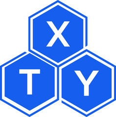 XTY letter logo design on White background. XTY creative initials letter logo concept. XTY letter design. 