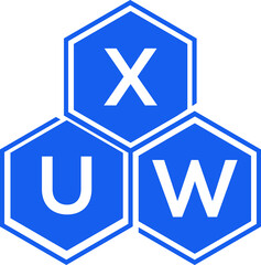 Obraz premium XUW letter logo design on White background. XUW creative initials letter logo concept. XUW letter design. 