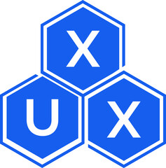 XUX letter logo design on White background. XUX creative initials letter logo concept. XUX letter design. 