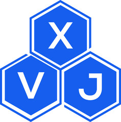 Obraz premium XVJ letter logo design on White background. XVJ creative initials letter logo concept. XVJ letter design. 