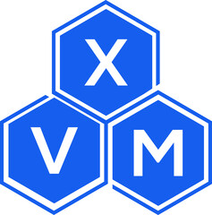 XVM letter logo design on White background. XVM creative initials letter logo concept. XVM letter design. 