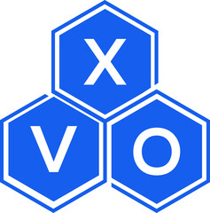 Obraz premium XVO letter logo design on White background. XVO creative initials letter logo concept. XVO letter design. 