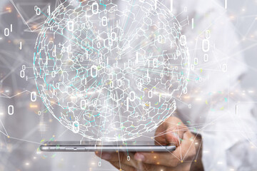 Business intelligence analyst dashboard on virtual