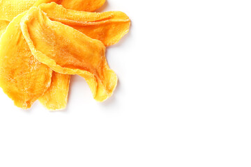 Fototapeta premium Dried fruit slices from organic ripe mango