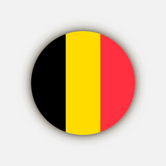 Country Belgium. Belgium flag. Vector illustration.