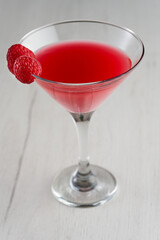 Raspberry cocktail glass