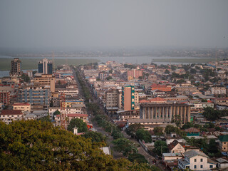 Broad Street and the Cityscape of Monrovia in Liberia, West Africa