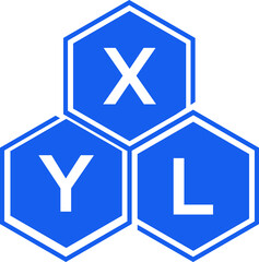 Fototapeta premium XYL letter logo design on White background. XYL creative initials letter logo concept. XYL letter design. 