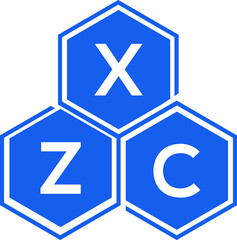 Obraz premium XZC letter logo design on White background. XZC creative initials letter logo concept. XZC letter design. 