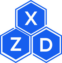 Obraz premium XZD letter logo design on White background. XZD creative initials letter logo concept. XZD letter design. 