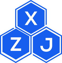 Obraz premium XZJ letter logo design on White background. XZJ creative initials letter logo concept. XZJ letter design. 