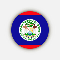 Obraz premium Country Belize. Belize flag. Vector illustration.