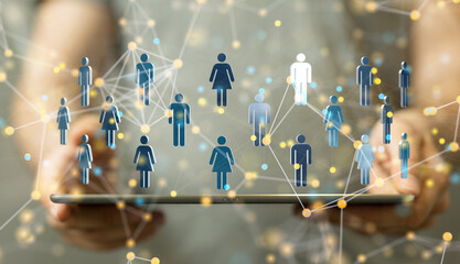 Global network. Blockchain. 3D illustration. Neural networks and artificial intelligence. Abstract