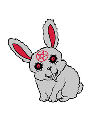 Satan Pentagramm Hase 