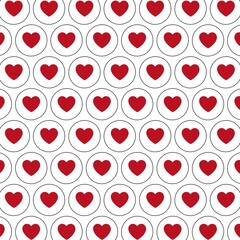 pattern with red hearts