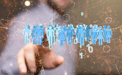 Business intelligence analyst dashboard on virtual