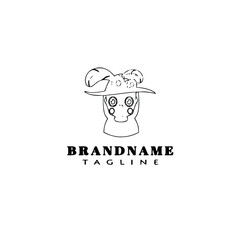 witch logo template icon black design vector illustration