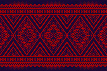 concept fabric geometric ethnic oriental seamless pattern traditional Design for background,carpet,wallpaper,clothing,wrapping,Batik,fabric,Vector illustration embroidery style.