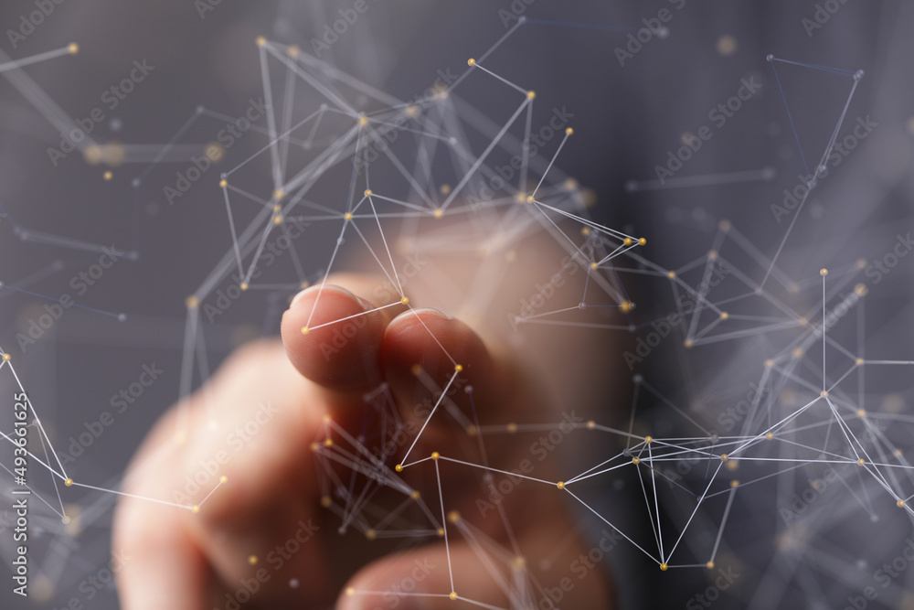 Wall mural internet connection in outer space