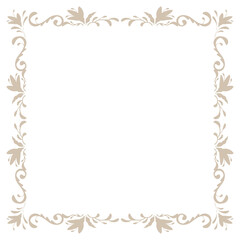 エレガントな花のフレーム_飾り枠_オトミ刺繍のイメージ_メキシコ_1:1