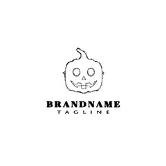 pumpkin logo icon design template vector illustration