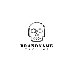 skull logo cartoon icon design template vector