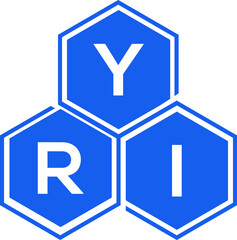 YRI letter logo design on White background. YRI creative initials letter logo concept. YRI letter design. 