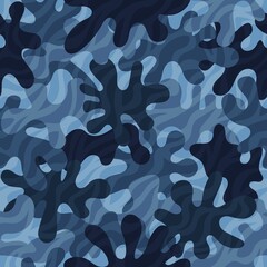 Camouflage pattern background. Classic clothing style masking camo repeat print