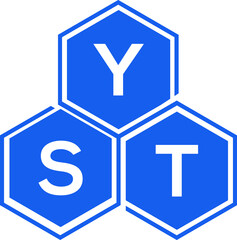 YST letter logo design on White background. YST creative initials letter logo concept. YST letter design. 