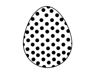 Easter egg with different textures, patterns and colors. Spring holiday. Vector illustration isolated on white background.
