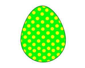 Easter egg with different textures, patterns and colors. Spring holiday. Vector illustration isolated on white background.
