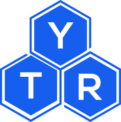 YTR letter logo design on White background. YTR creative initials letter logo concept. YTR letter design. 