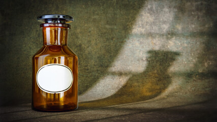 close up of a pharmacy bottle