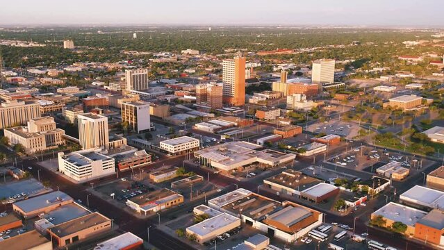 Lubbock, Texas, Aerial Flying, Amazing Landscape, Downtown